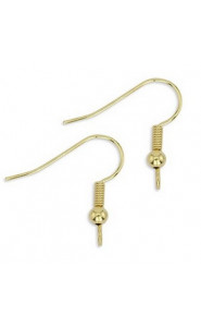 Stainless steel Fishook earwire 21mm Gold